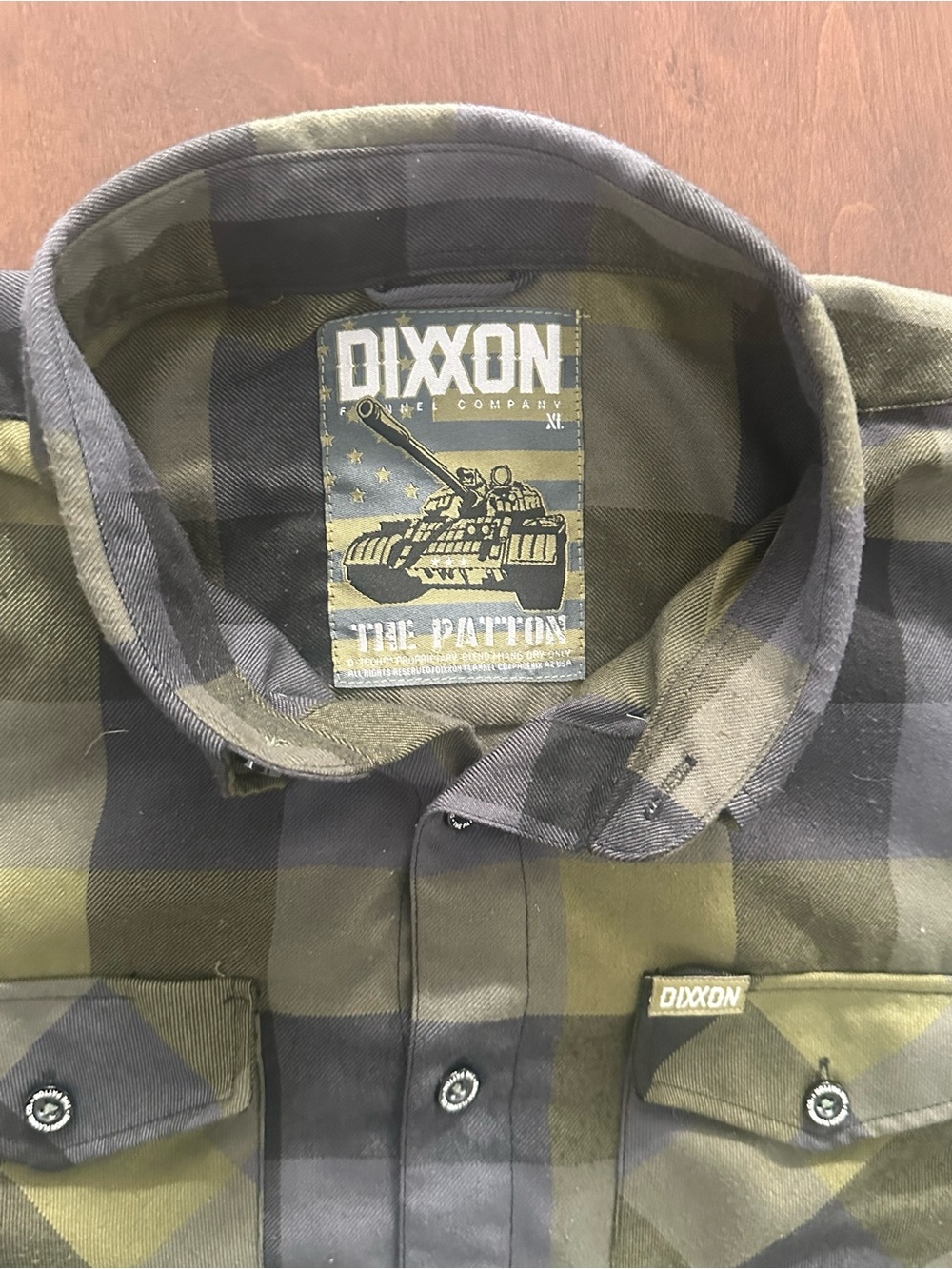 Dixxon Flannel Co. “Patton” Men’s XL
Olive/black/grey plaid. - Picture 5 of 5